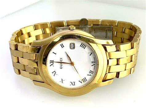 gucci gold watch 5400m men's watch|gucci diamond watches for men.